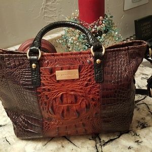 Brahmin Pecan Alligator Satchel